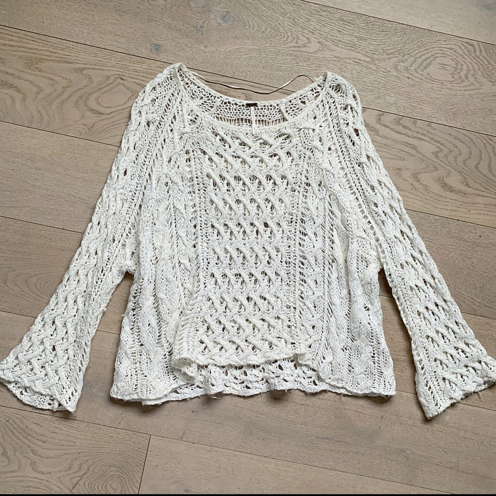 Free People crochet sweater